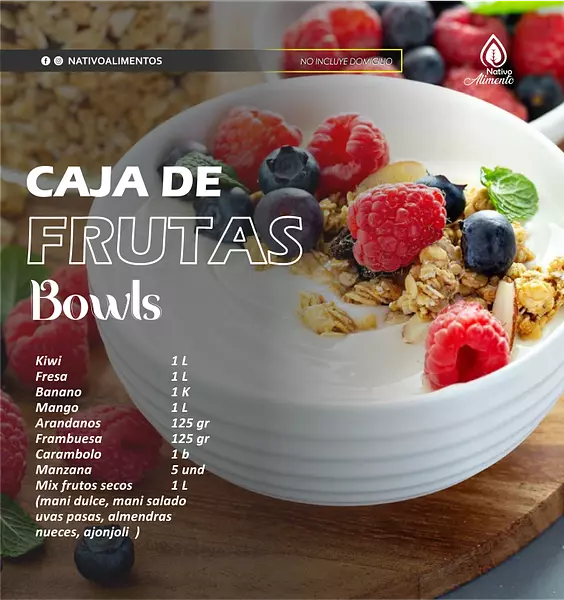 Caja De Frutas Para Bowls