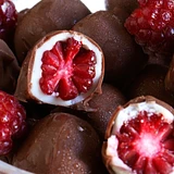 Frutas con chocolate